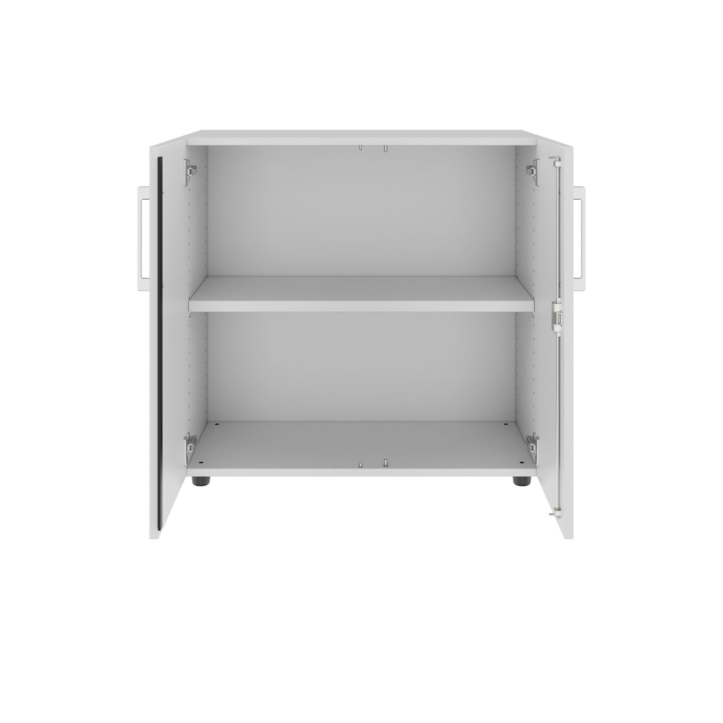 PRO hinged door cabinet | 2 OH, 800 - 1200 x 770 mm, soft close, gray