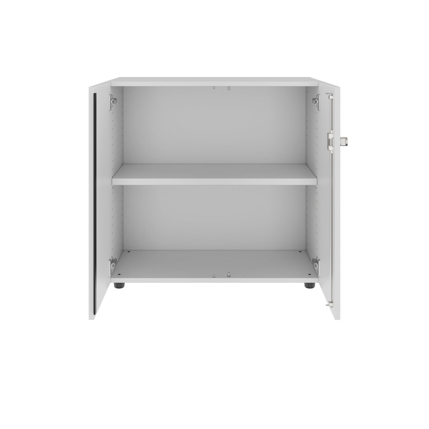 PRO hinged door cabinet | 2 OH, 800 - 1200 x 770 mm, soft close, gray
