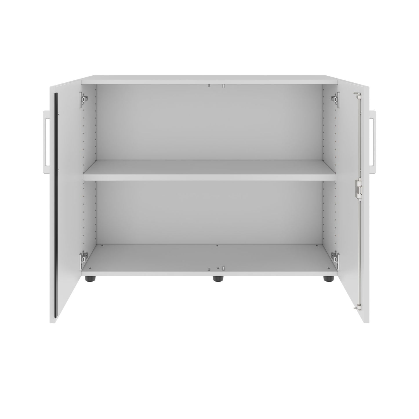 PRO hinged door cabinet | 2 OH, 800 - 1200 x 770 mm, soft close, gray