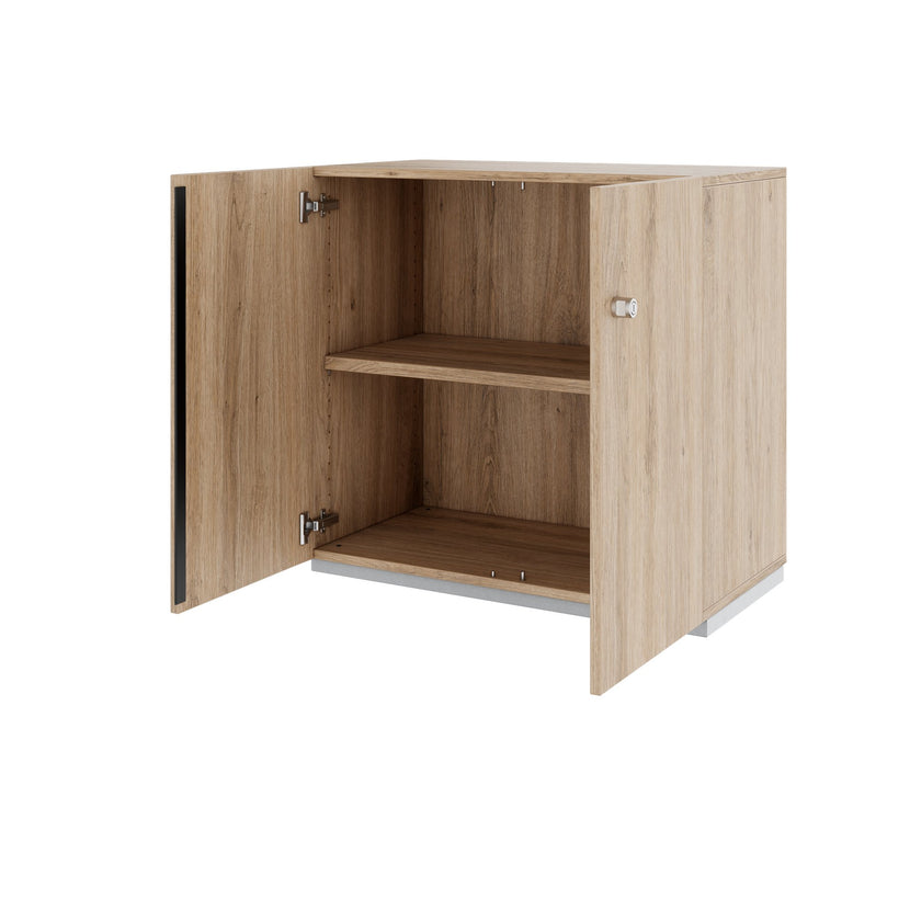 PRO Armoire de porte d'aile | 2 oh, 800 - 1200 x 770 mm, soft-close, chêne naturel