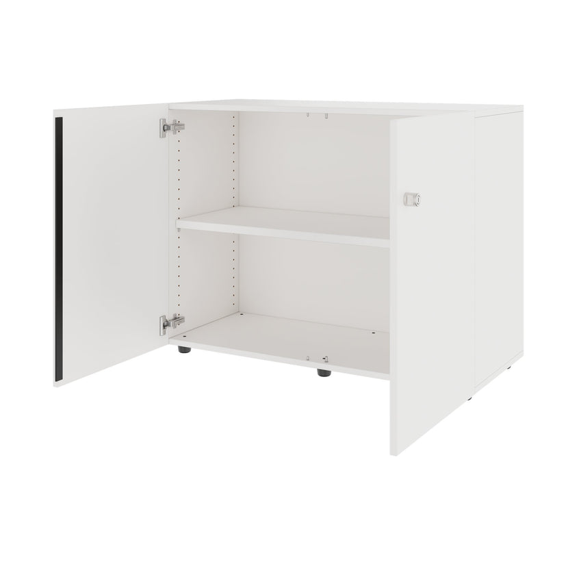 PRO Flügeltürenschrank | 2 OH, 800 - 1200 x 770 mm, Soft-Close, Weiss
