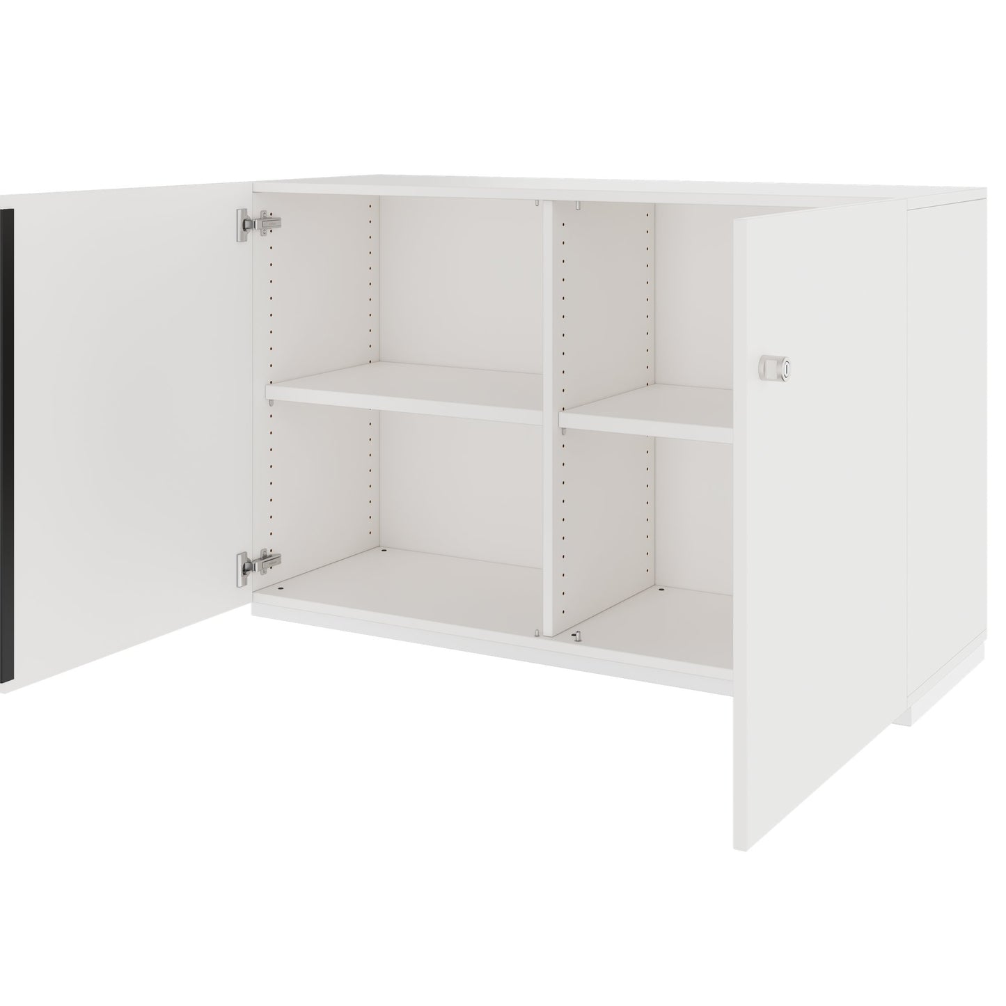 PRO Flügeltürenschrank | 2 OH, 800 - 1200 x 770 mm, Soft-Close, Weiss