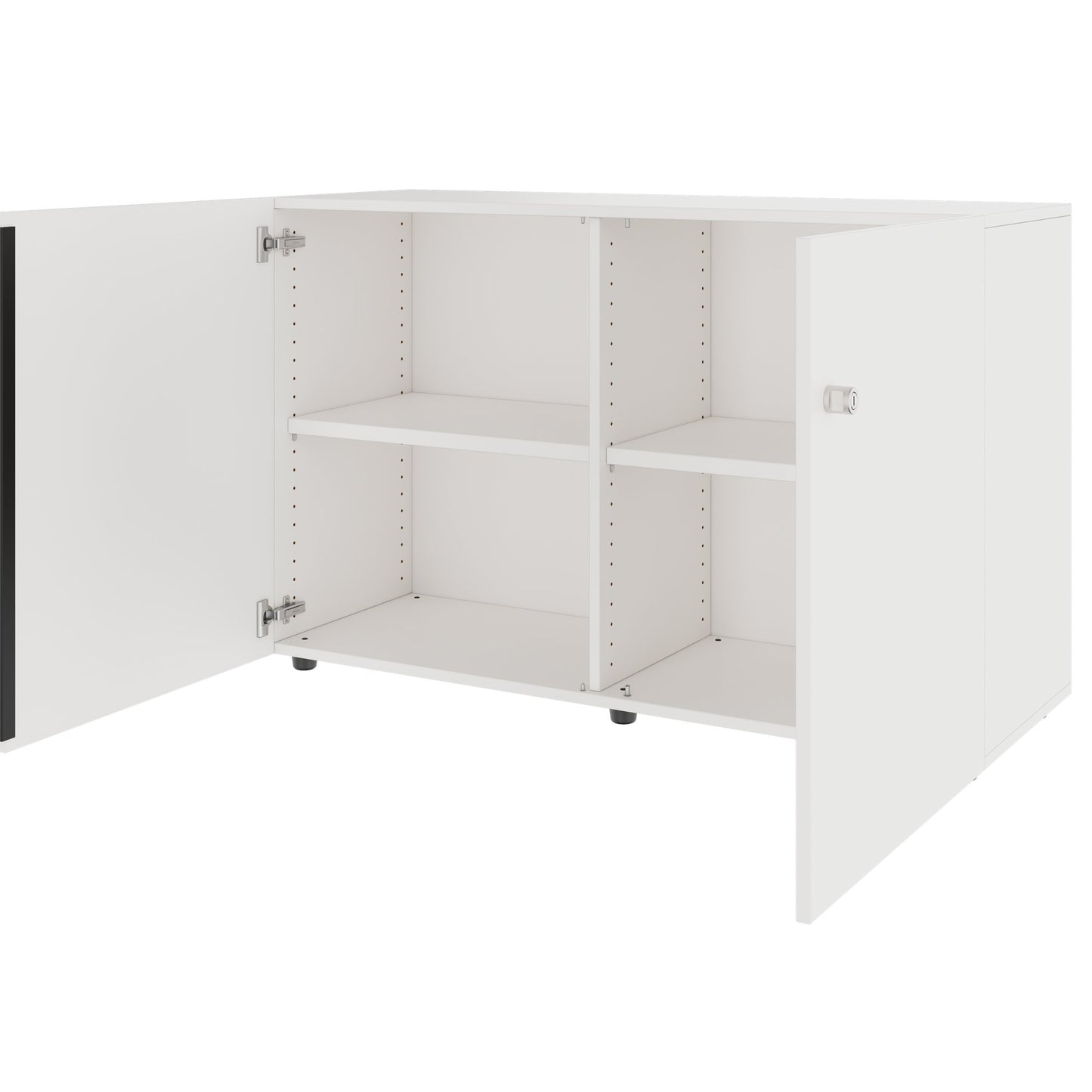PRO Flügeltürenschrank | 2 OH, 800 - 1200 x 770 mm, Soft-Close, Weiss