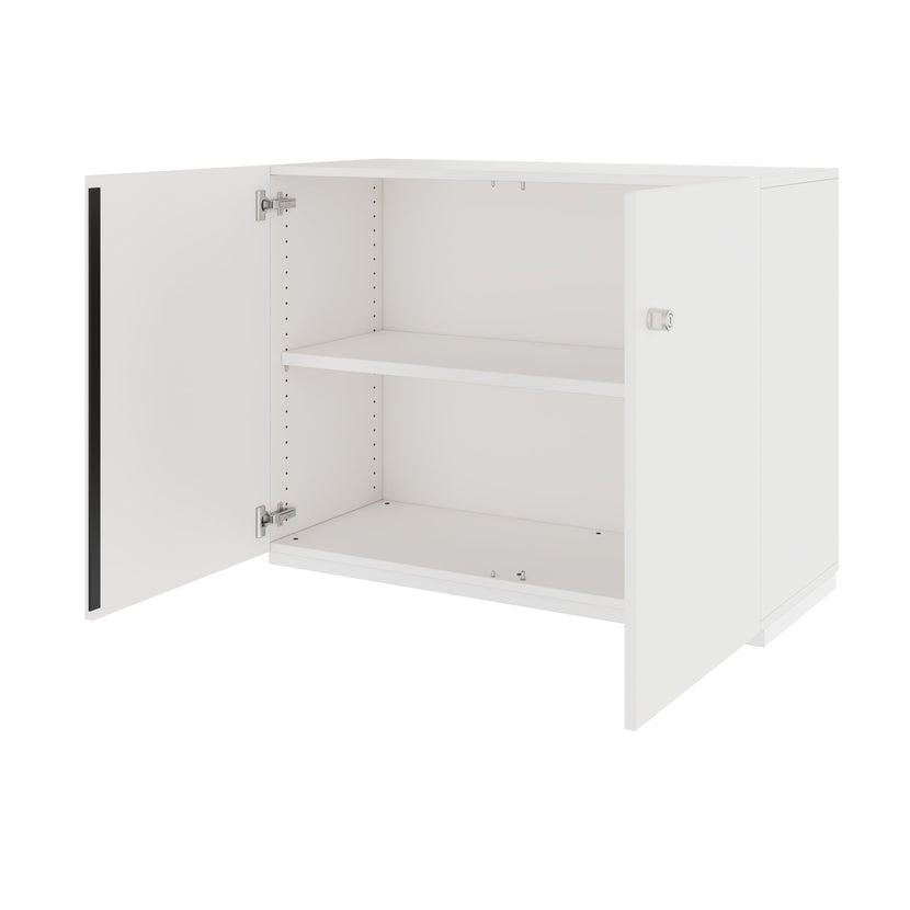 PRO Flügeltürenschrank | 2 OH, 800 - 1200 x 770 mm, Soft-Close, Weiss
