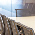 EVA cantilever chair | Mesh back, armrests, stackable, black - 12 Thumbnail Image