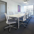 EVA cantilever chair | Mesh back, armrests, stackable, black - 14 Thumbnail Image