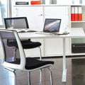 EVA cantilever chair | Mesh back, armrests, stackable, black - 16 Thumbnail Image