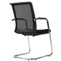 EVA cantilever chair | Mesh back, armrests, stackable, black - 6 Thumbnail Image