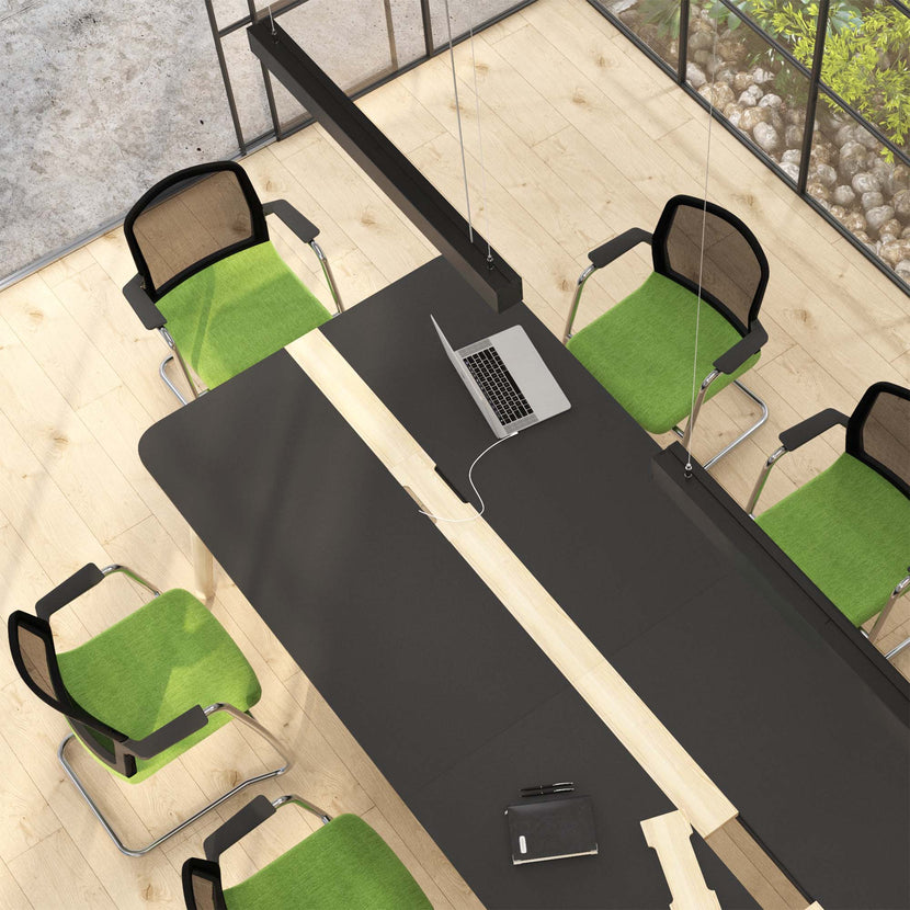 WIND cantilever chair | Mesh back, stackable, wool covers VELITO / SYNERGY