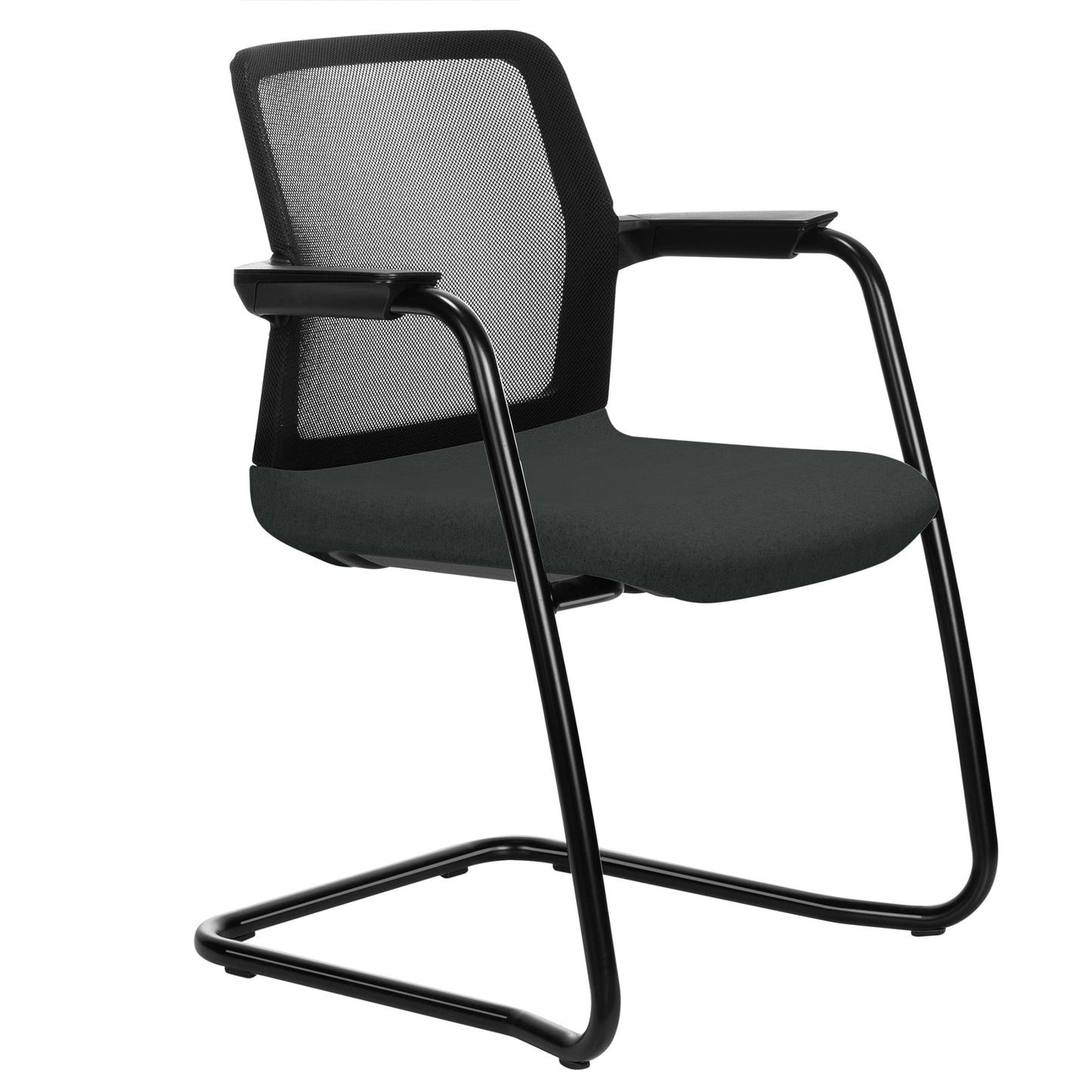 WIND cantilever chair | Mesh back, stackable, wool covers VELITO / SYNERGY