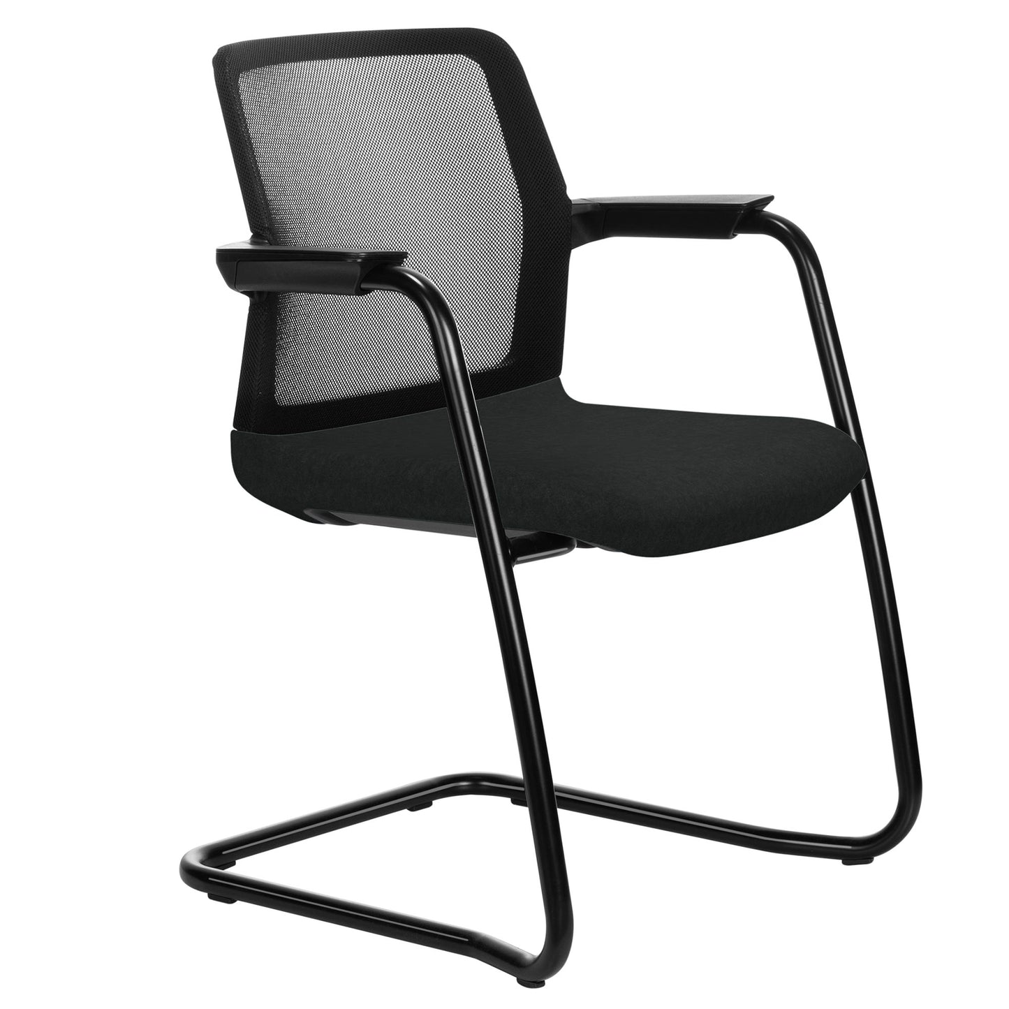 WIND cantilever chair | Mesh back, stackable, wool covers VELITO / SYNERGY