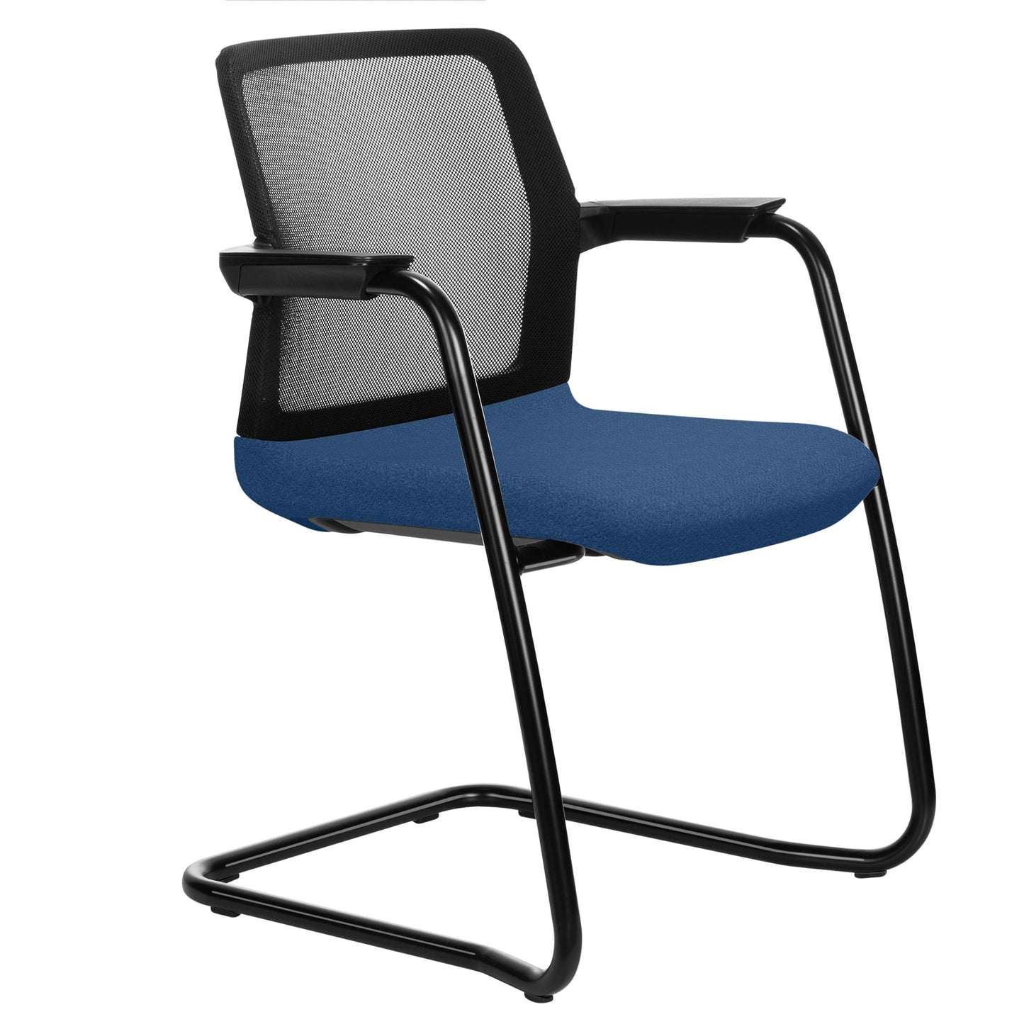 WIND cantilever chair | Mesh back, stackable, wool covers VELITO / SYNERGY