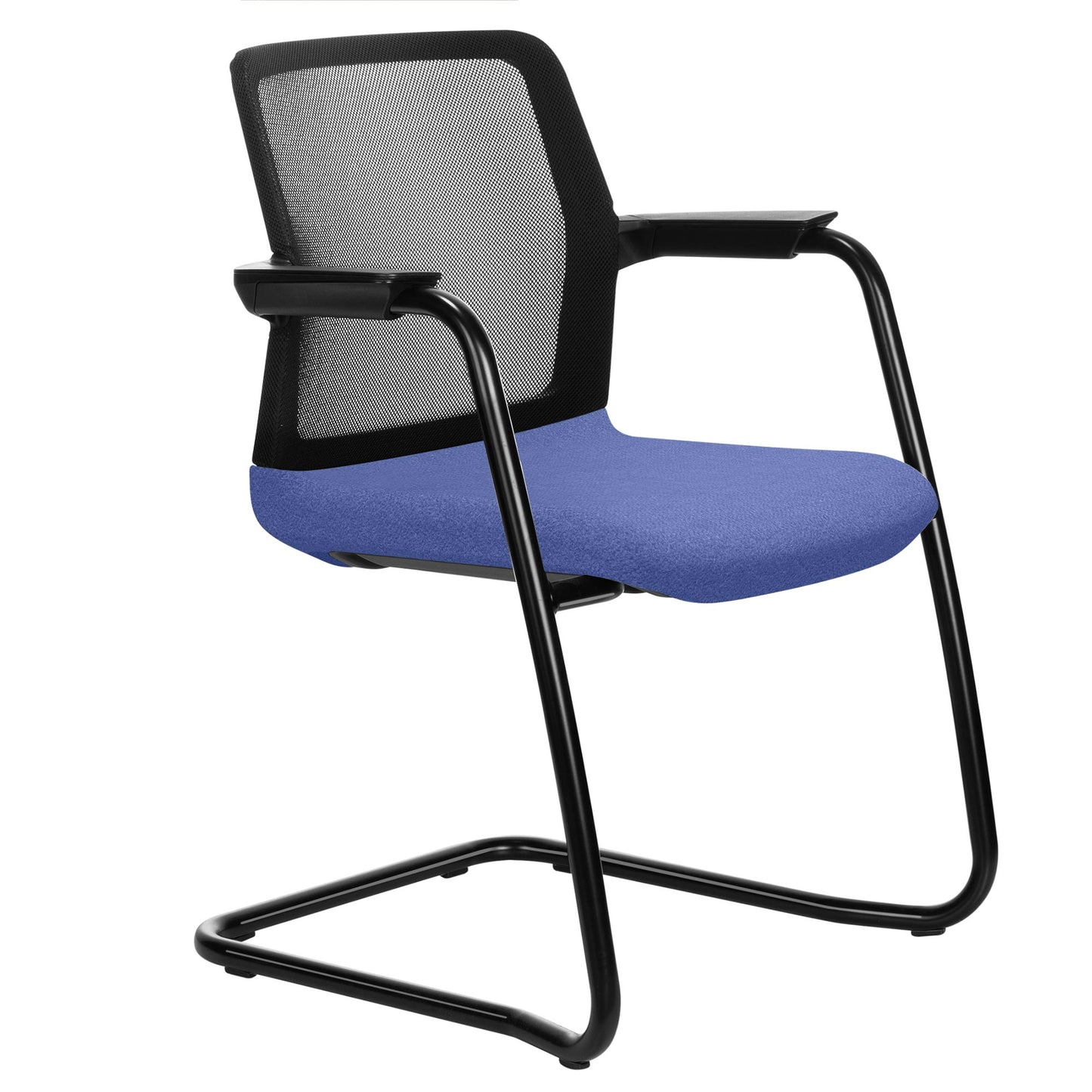 WIND cantilever chair | Mesh back, stackable, wool covers VELITO / SYNERGY