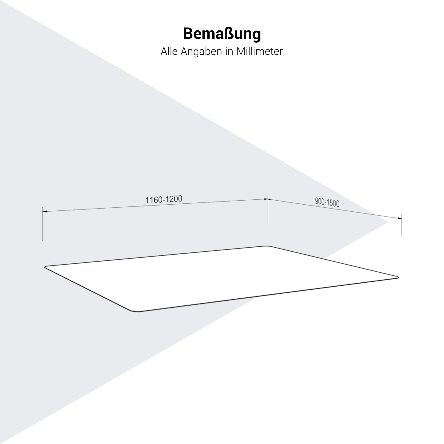 Bodenschutzmatte für Hartböden | 900 x 1200 & 1160 x 1500 mm, Polycarbonat
