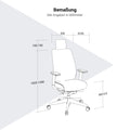 Sedia girevole da ufficio HARDY | Meccanismo sincronizzato, braccioli 3D, grigio-bianco - 7 Thumbnail Image