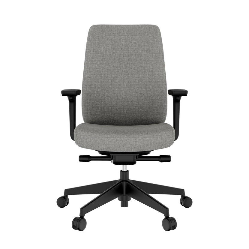 Chaise pivotante Hardy Office | Mécanique synchrone, accoudoirs 3D, gris