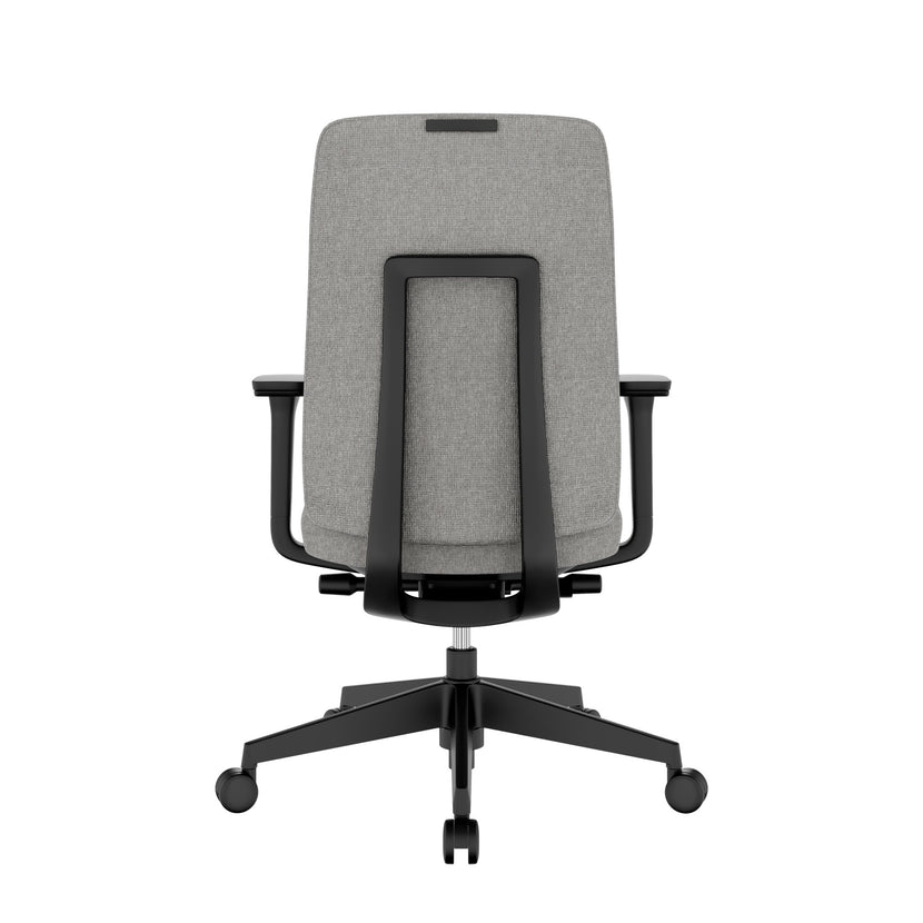 Chaise pivotante Hardy Office | Mécanique synchrone, accoudoirs 3D, gris