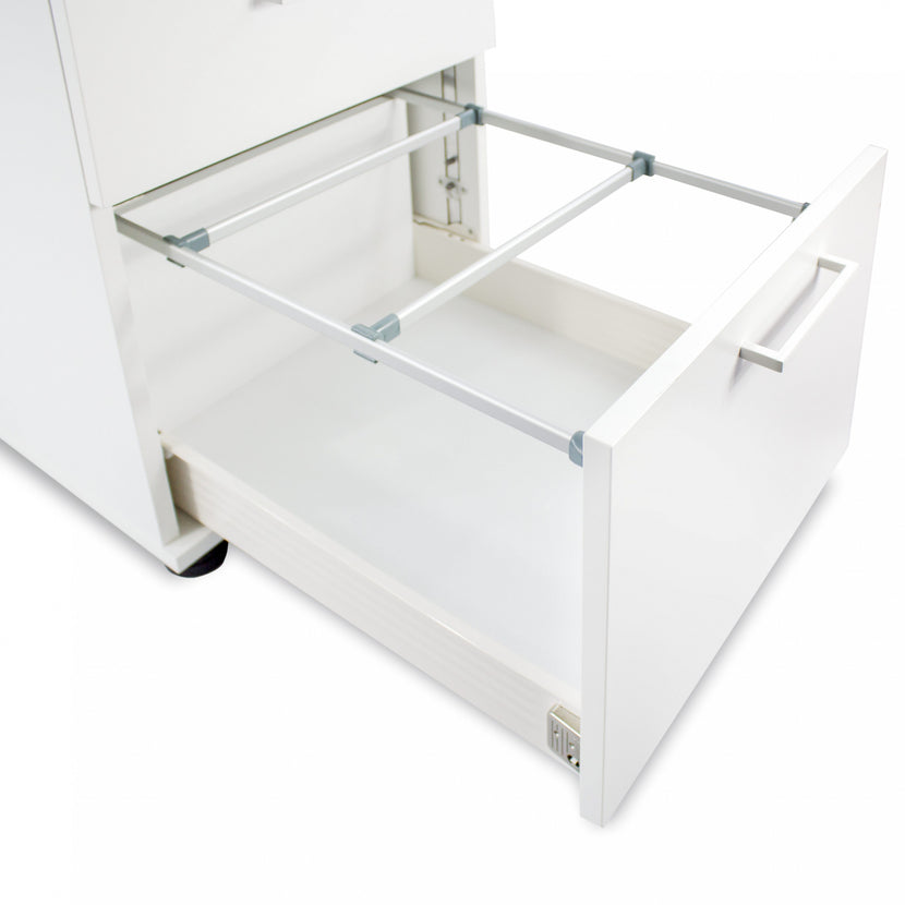 OPTIMA Conteneur de support | 800 mm de profondeur, blanc