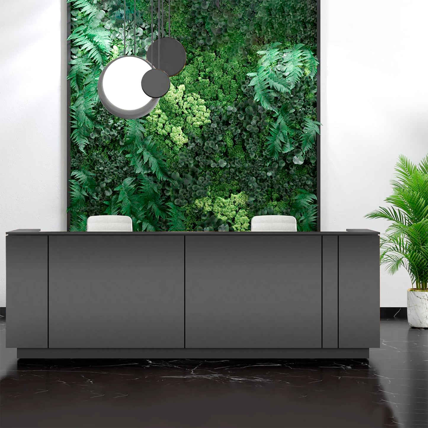 ICE reception desk | 3214 x 1022 mm, anthracite