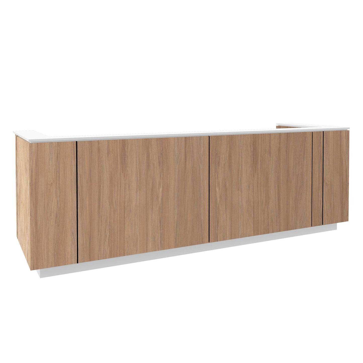 ICE reception desk | 3214 x 1022 mm, amber oak
