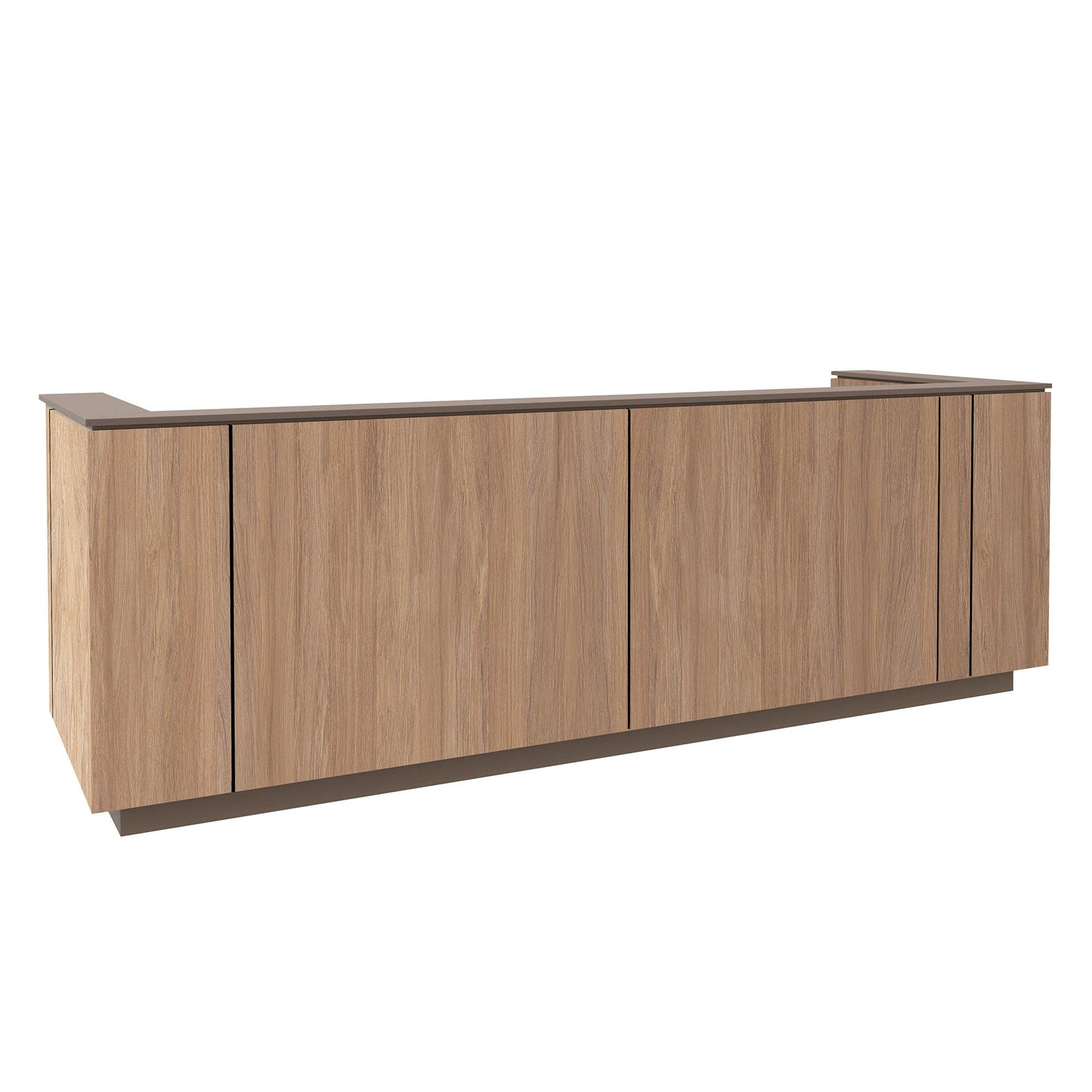 ICE reception desk | 3214 x 1022 mm, amber oak