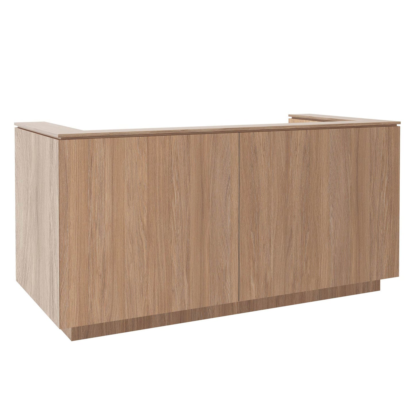 ICE reception desk | 2204 x 1022 mm, amber oak
