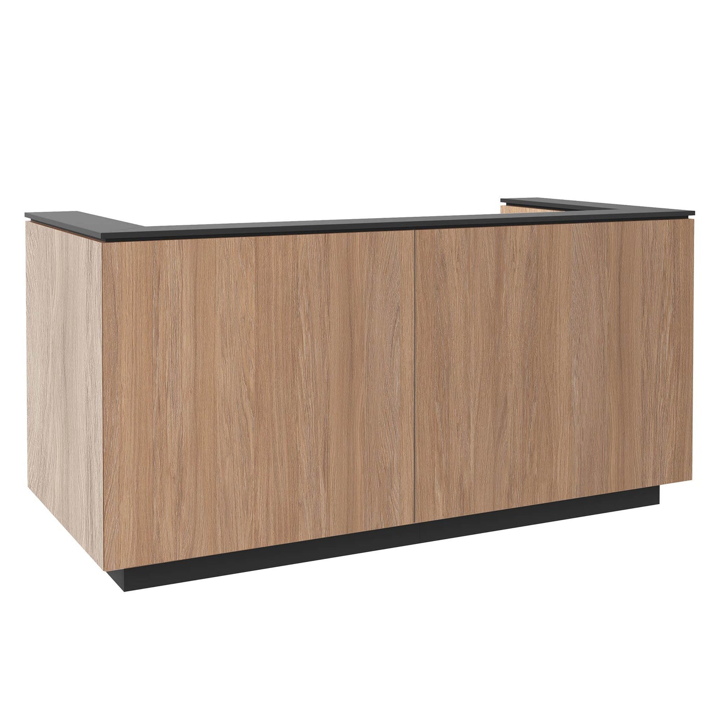 ICE reception desk | 2204 x 1022 mm, amber oak