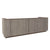 ICE reception desk | 3214 x 1022 mm, gray northern oak
