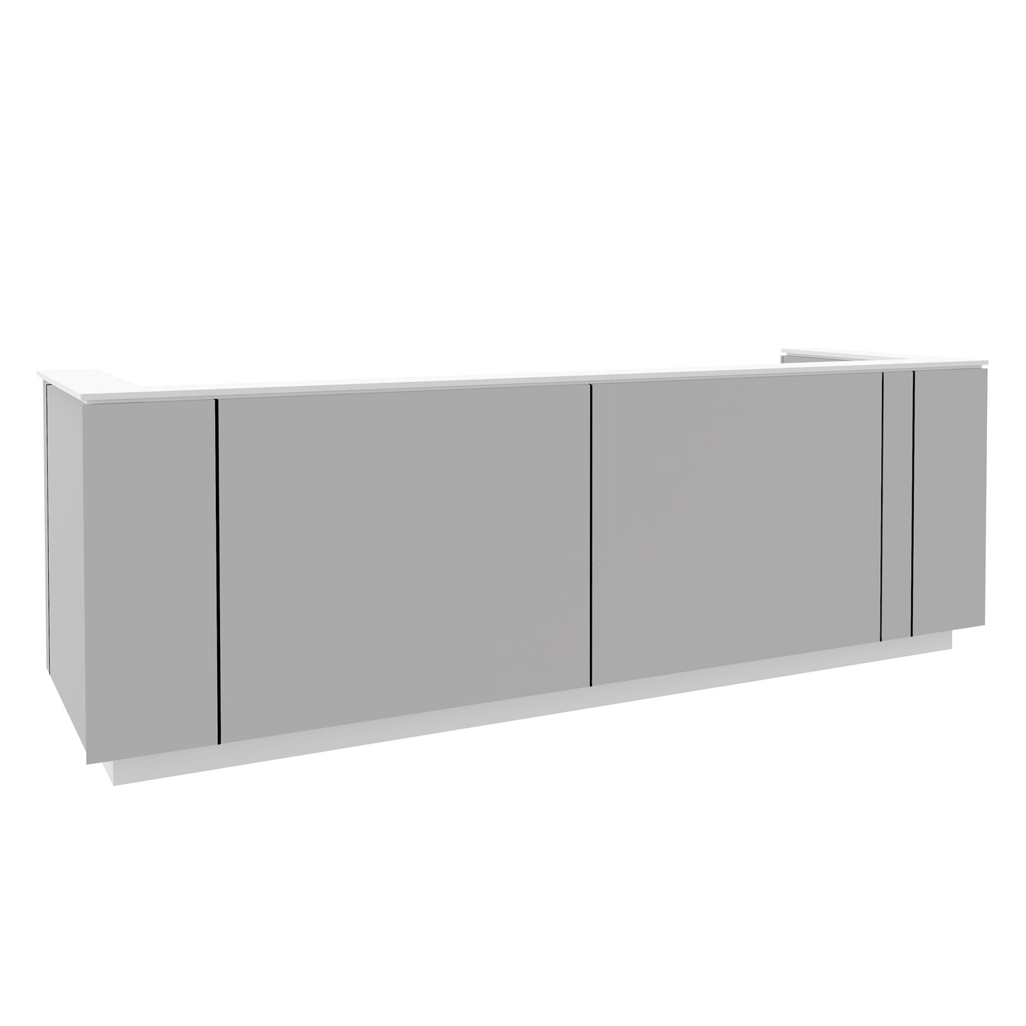 ICE reception desk | 3214 x 1022 mm, pearl gray