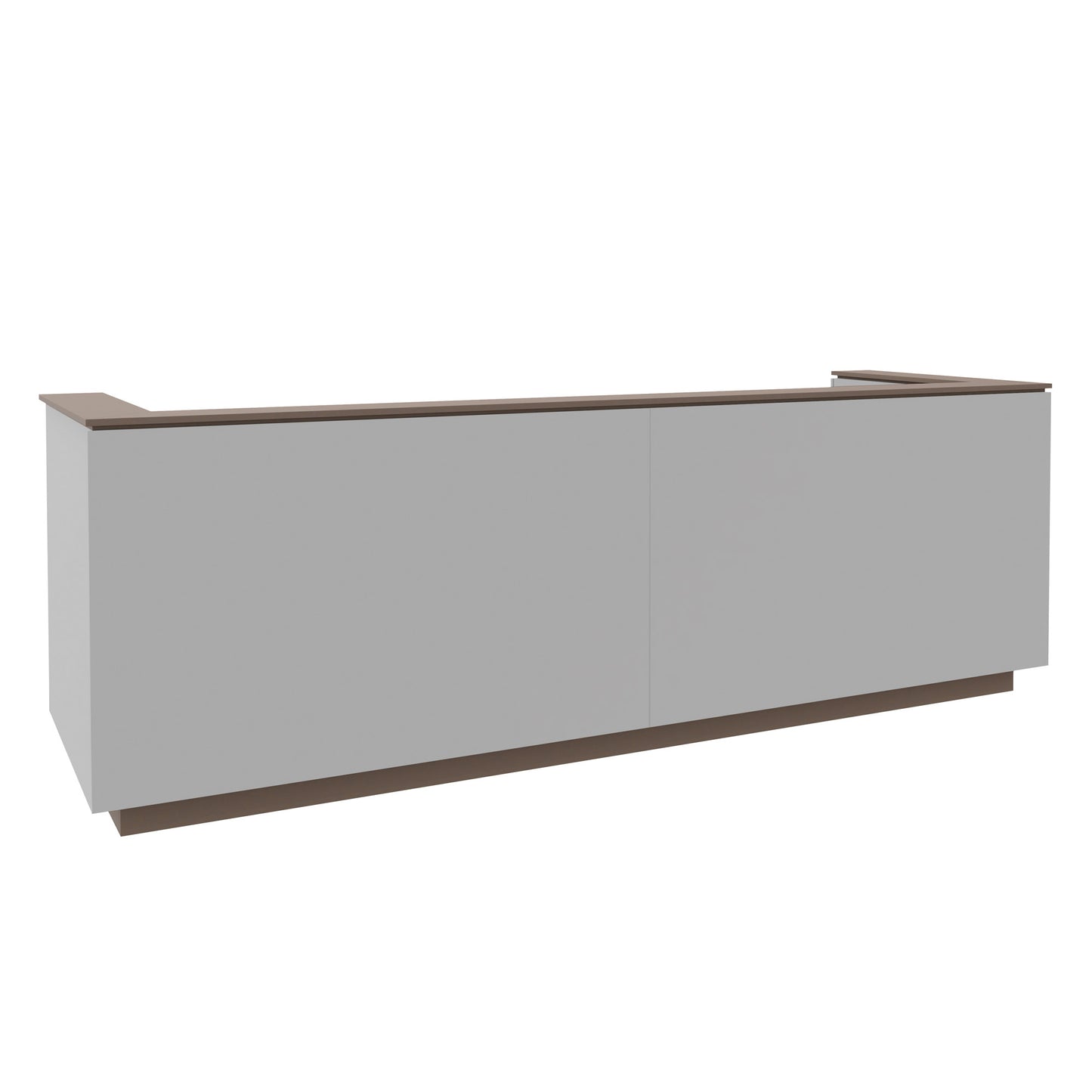 ICE reception desk | 3214 x 1022 mm, pearl gray