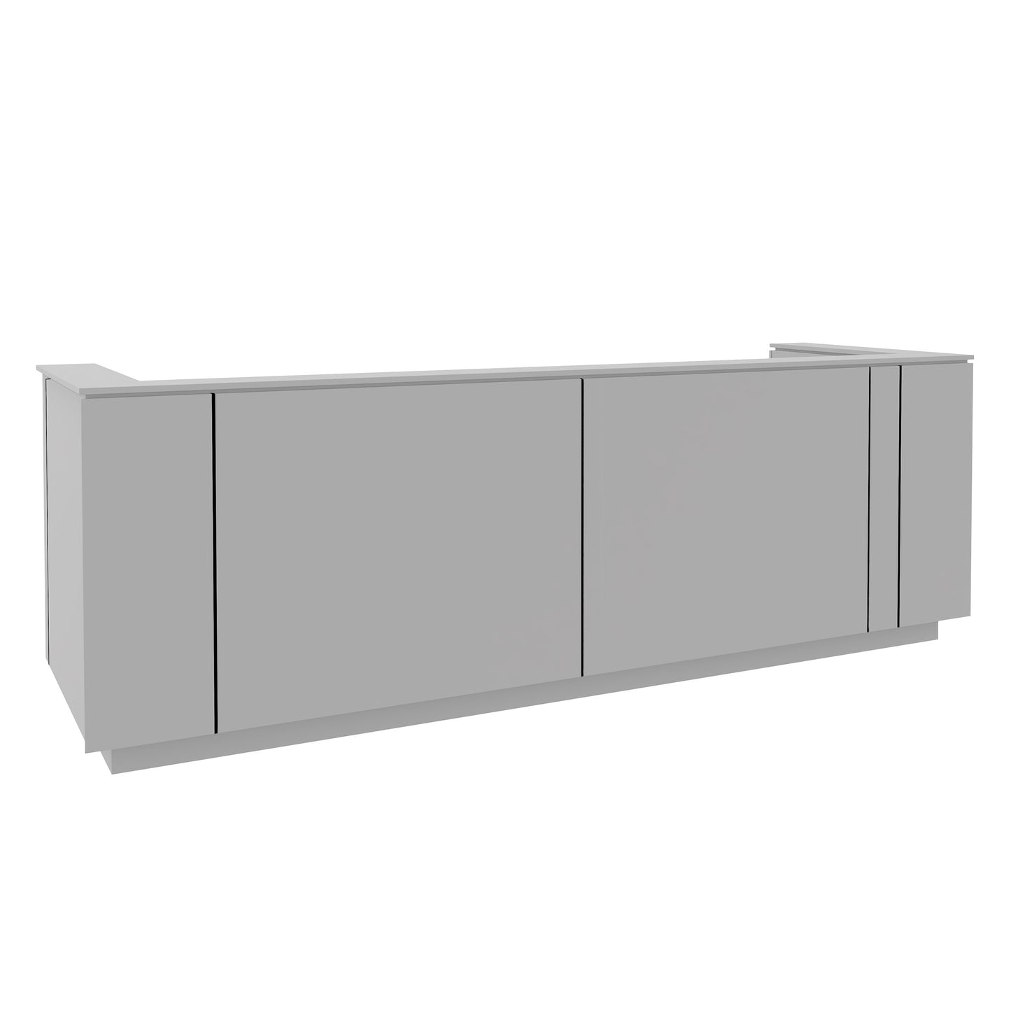 ICE reception desk | 3214 x 1022 mm, pearl gray