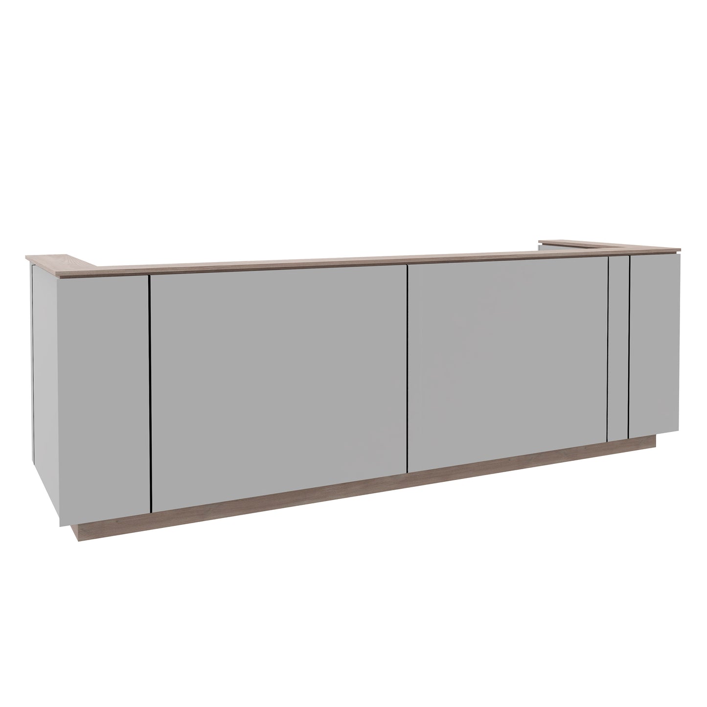 ICE reception desk | 3214 x 1022 mm, pearl gray
