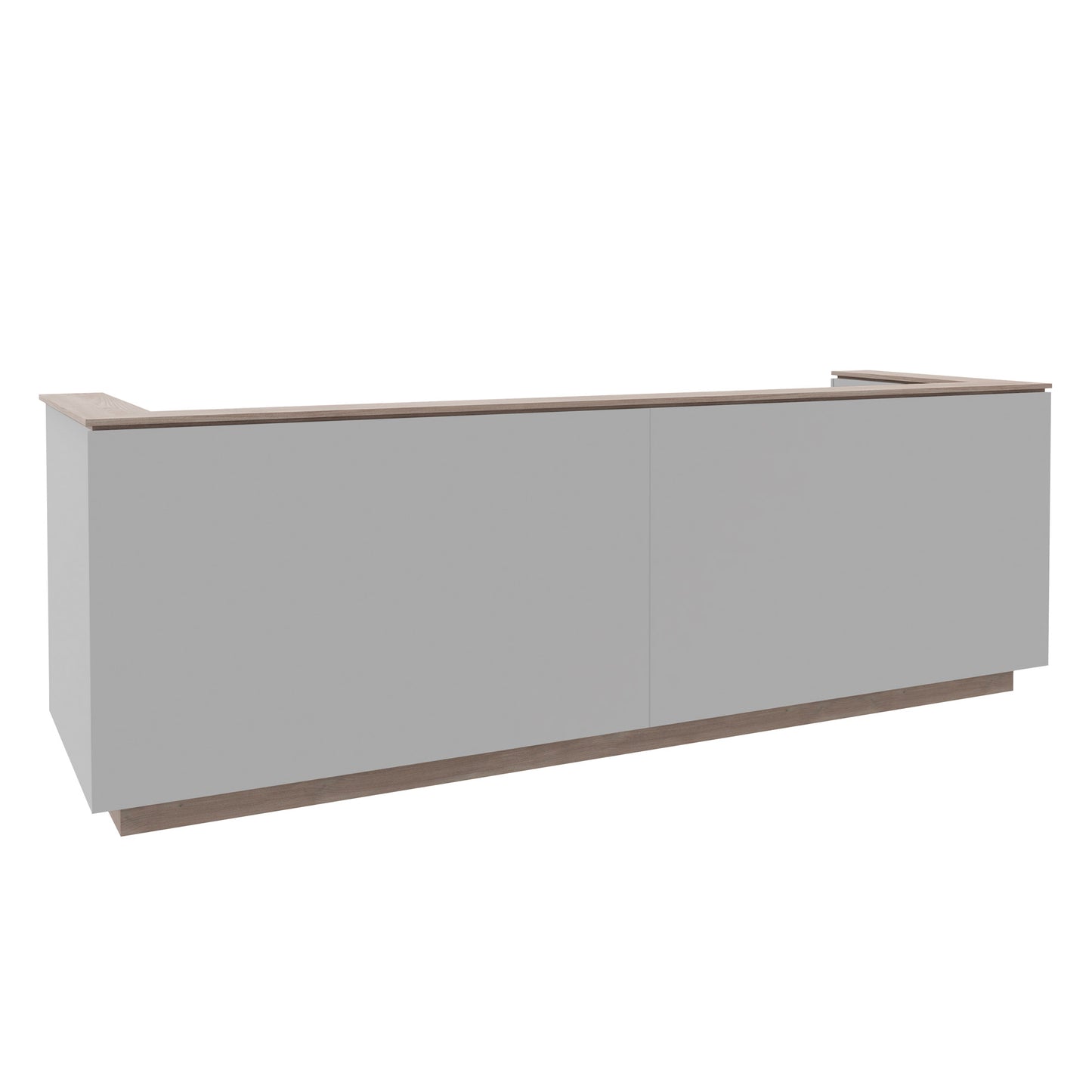 ICE reception desk | 3214 x 1022 mm, pearl gray