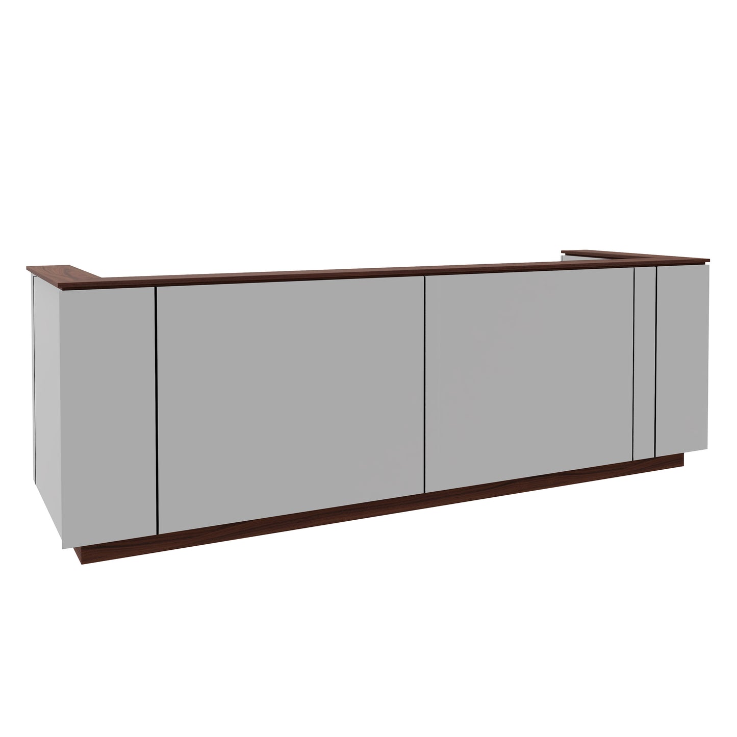 ICE reception desk | 3214 x 1022 mm, pearl gray