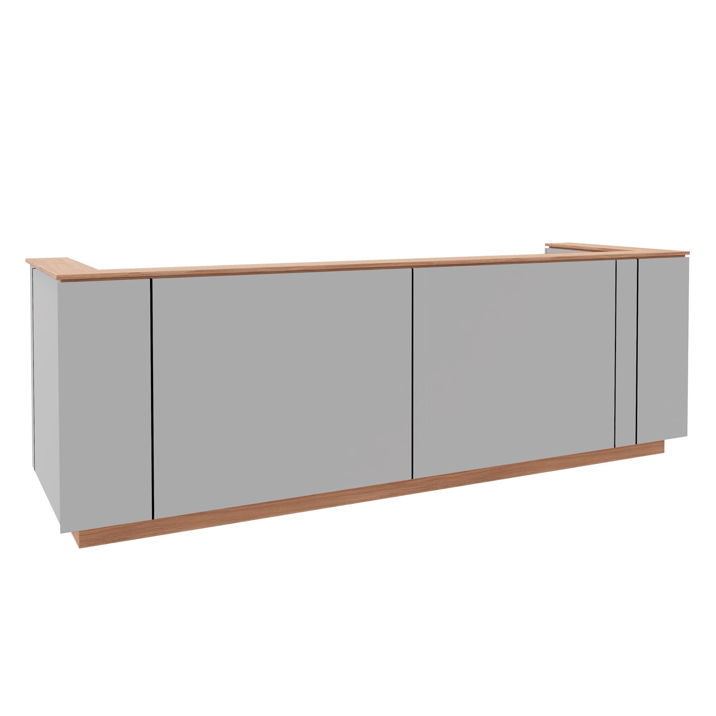 ICE reception desk | 3214 x 1022 mm, pearl gray