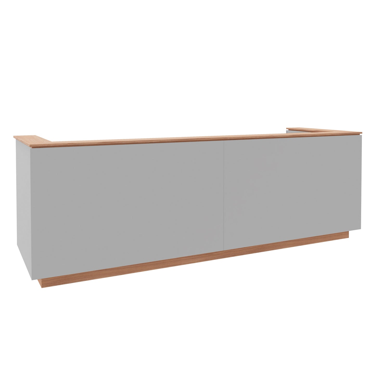 ICE reception desk | 3214 x 1022 mm, pearl gray