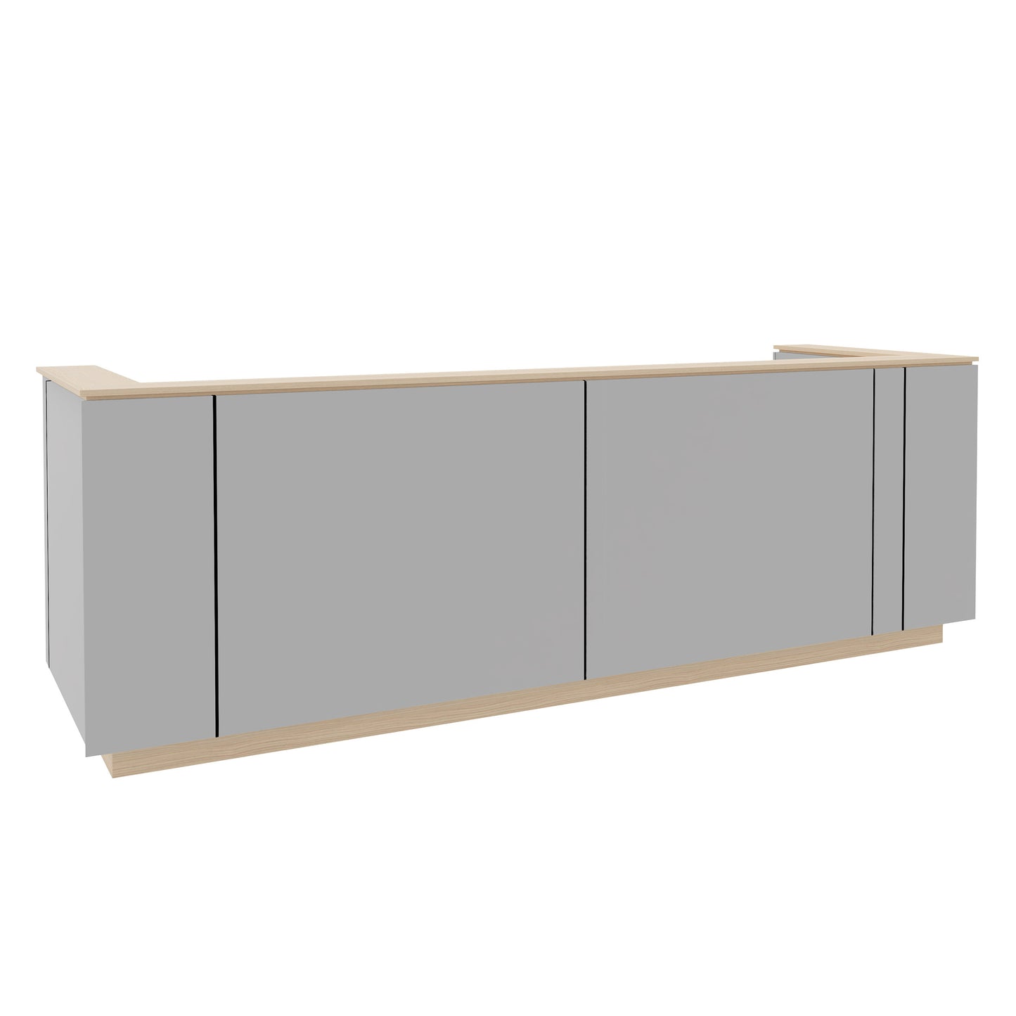 ICE reception desk | 3214 x 1022 mm, pearl gray