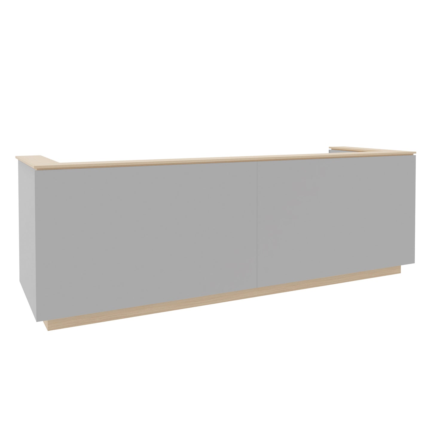 ICE reception desk | 3214 x 1022 mm, pearl gray