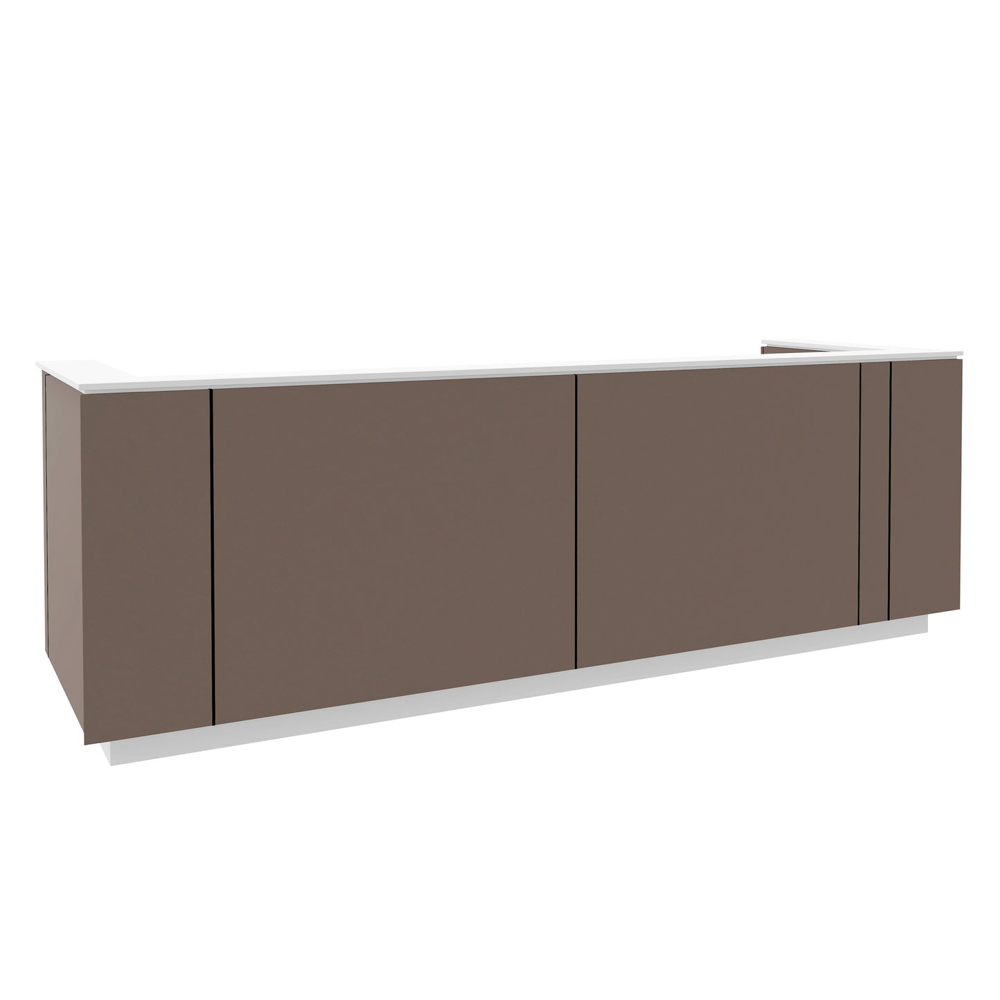 ICE Contatore della reception | 3214 x 1022 mm, grigio cubanite