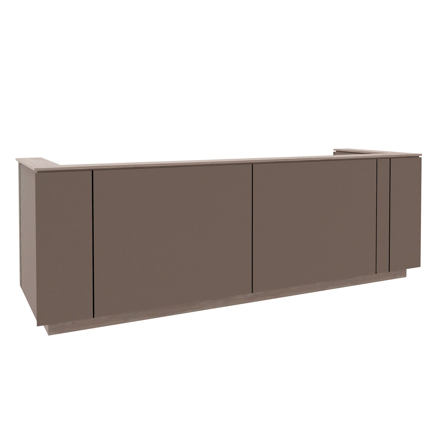 ICE Contatore della reception | 3214 x 1022 mm, grigio cubanite