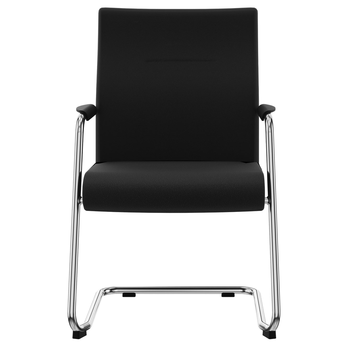 Imponing XXL Visitor Chair | Fino a 180 kg, ala libera, schienale alto, nero