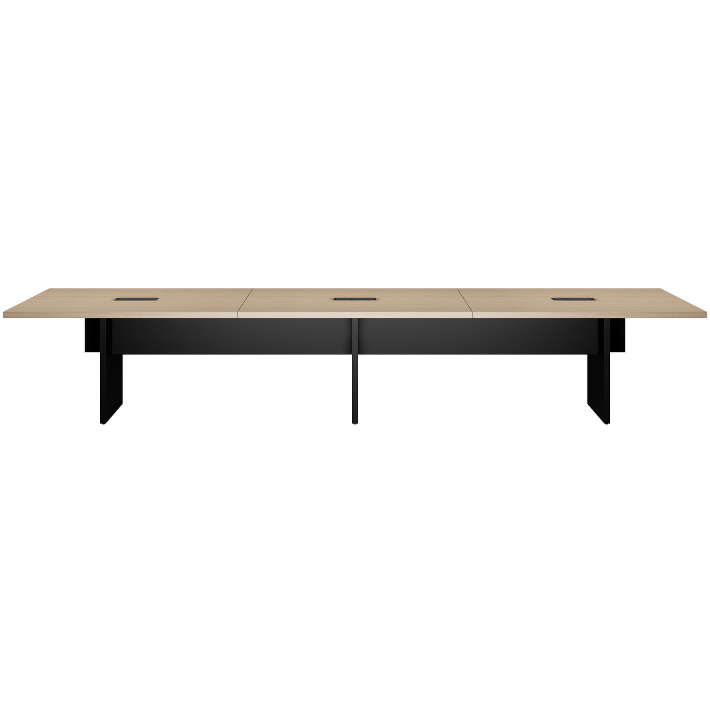 BRALCO SILE Konferenztisch | 2400 - 4200 mm (6 - 16 Personen), elektrifiziert, Eiche