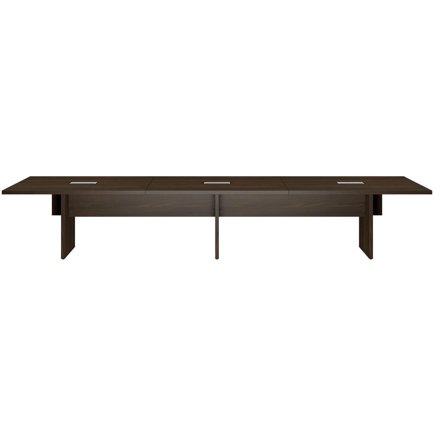 BRALCO SILE Konferenztisch | 2400 - 4200 mm (6 - 16 Personen), elektrifiziert, Nussbaum
