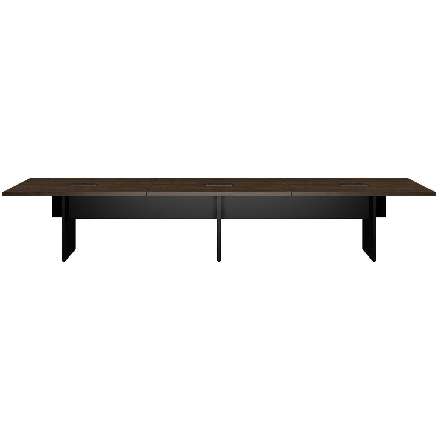 BRALCO SILE Konferenztisch | 2400 - 4200 mm (6 - 16 Personen), elektrifiziert, Nussbaum