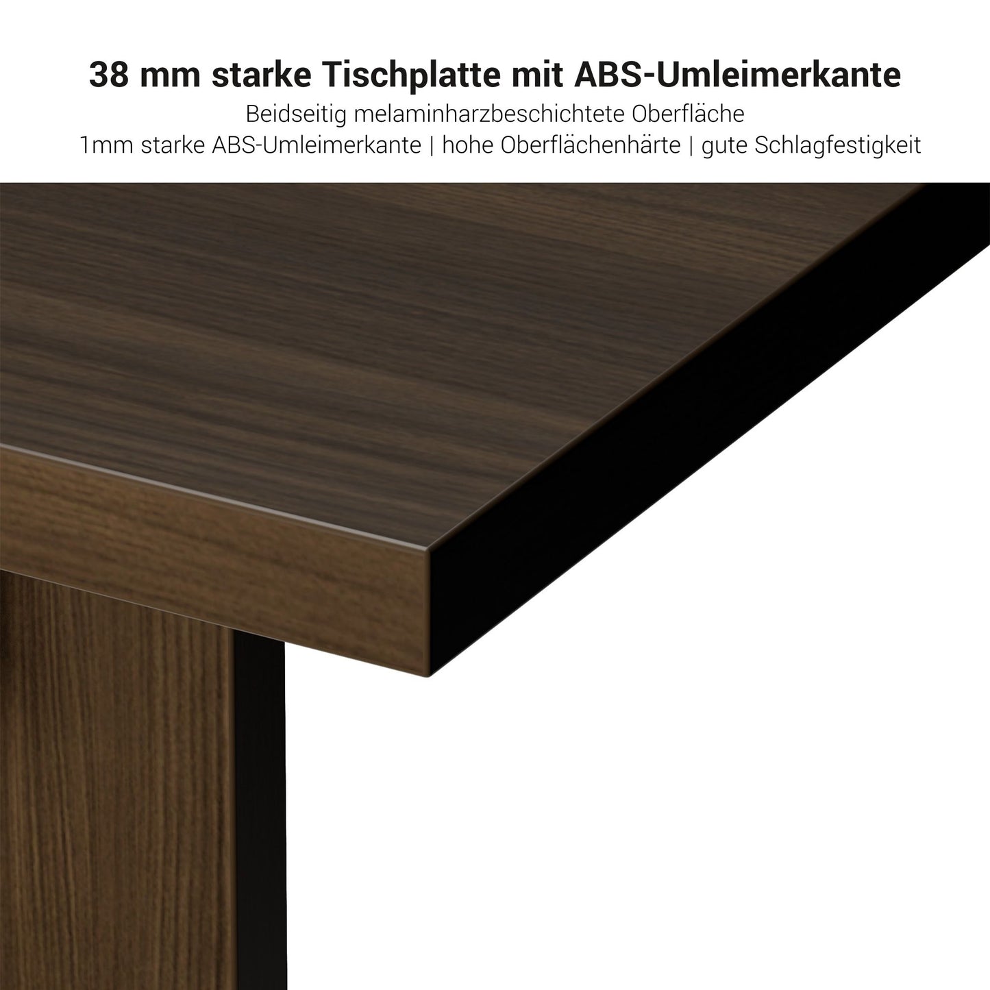 BRALCO SILE Konferenztisch | 2400 - 4200 mm (6 - 16 Personen), elektrifiziert, Nussbaum