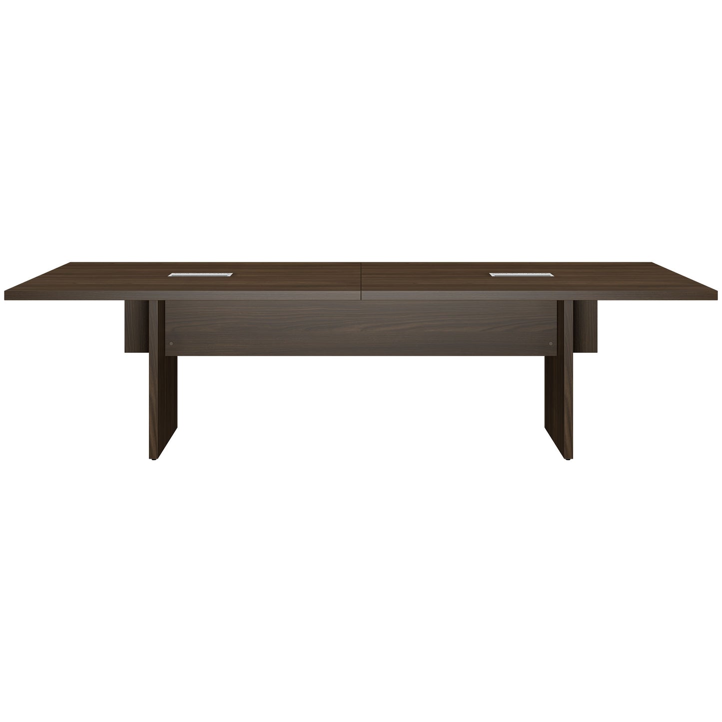 BRALCO SILE Konferenztisch | 2400 - 4200 mm (6 - 16 Personen), elektrifiziert, Nussbaum
