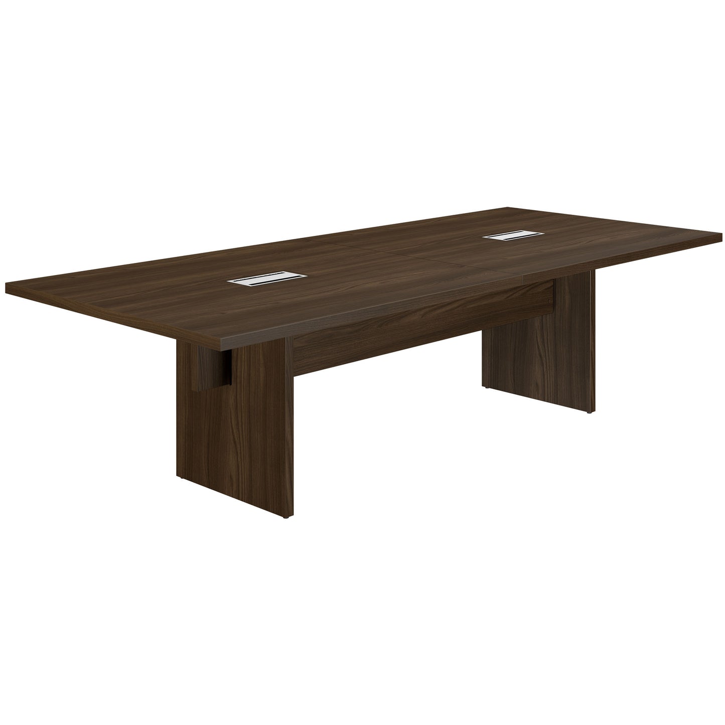 BRALCO SILE Konferenztisch | 2400 - 4200 mm (6 - 16 Personen), elektrifiziert, Nussbaum