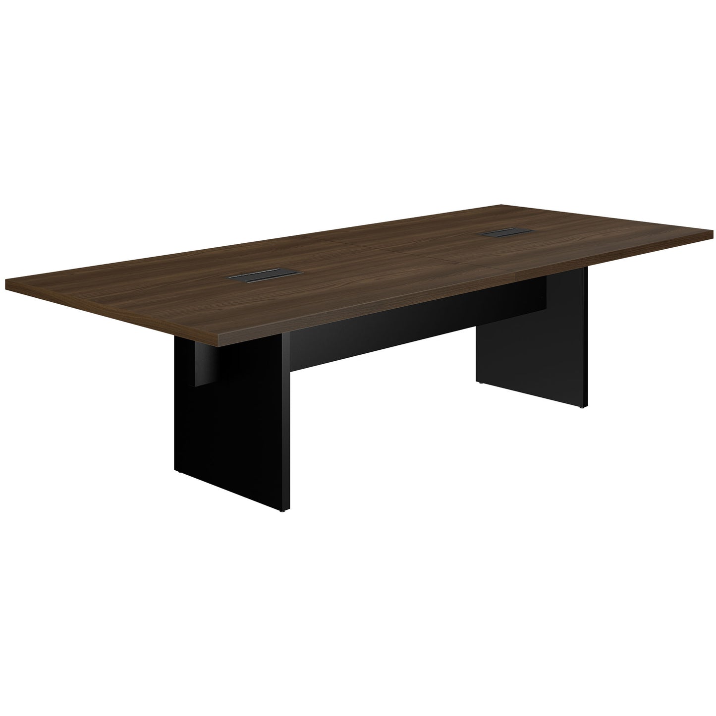 BRALCO SILE Konferenztisch | 2400 - 4200 mm (6 - 16 Personen), elektrifiziert, Nussbaum
