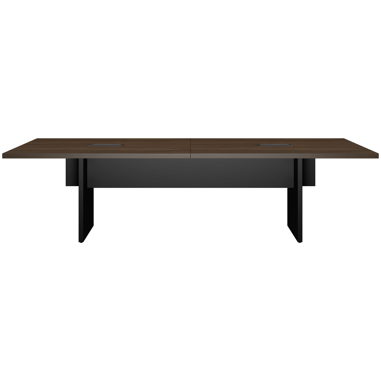 BRALCO SILE Konferenztisch | 2400 - 4200 mm (6 - 16 Personen), elektrifiziert, Nussbaum