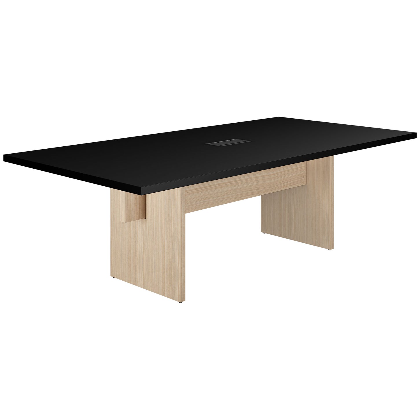 BRALCO SILE Konferenztisch | 2400 - 4200 mm (6 - 16 Personen), elektrifiziert, Schwarz